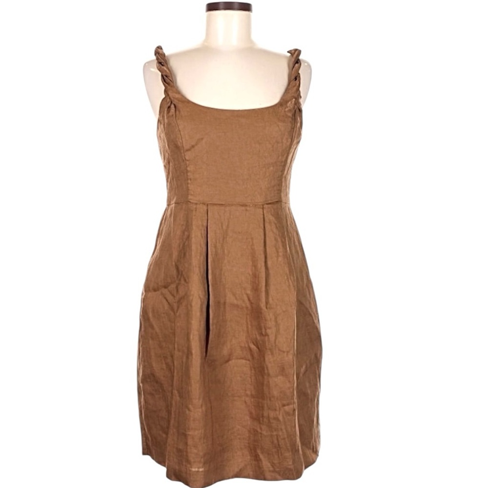 Shimmery copper/bronze dress w/twist straps Yoana Baraschi